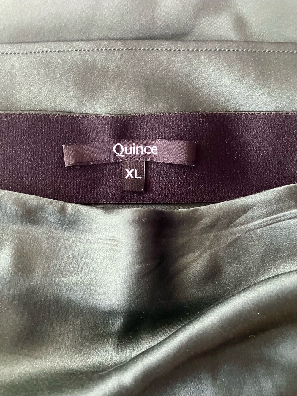 Quince Washable Silk Midi Skirt, XL Forest Green - Picture 7 of 9